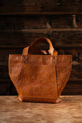 Leather bag “Flower Shopper”