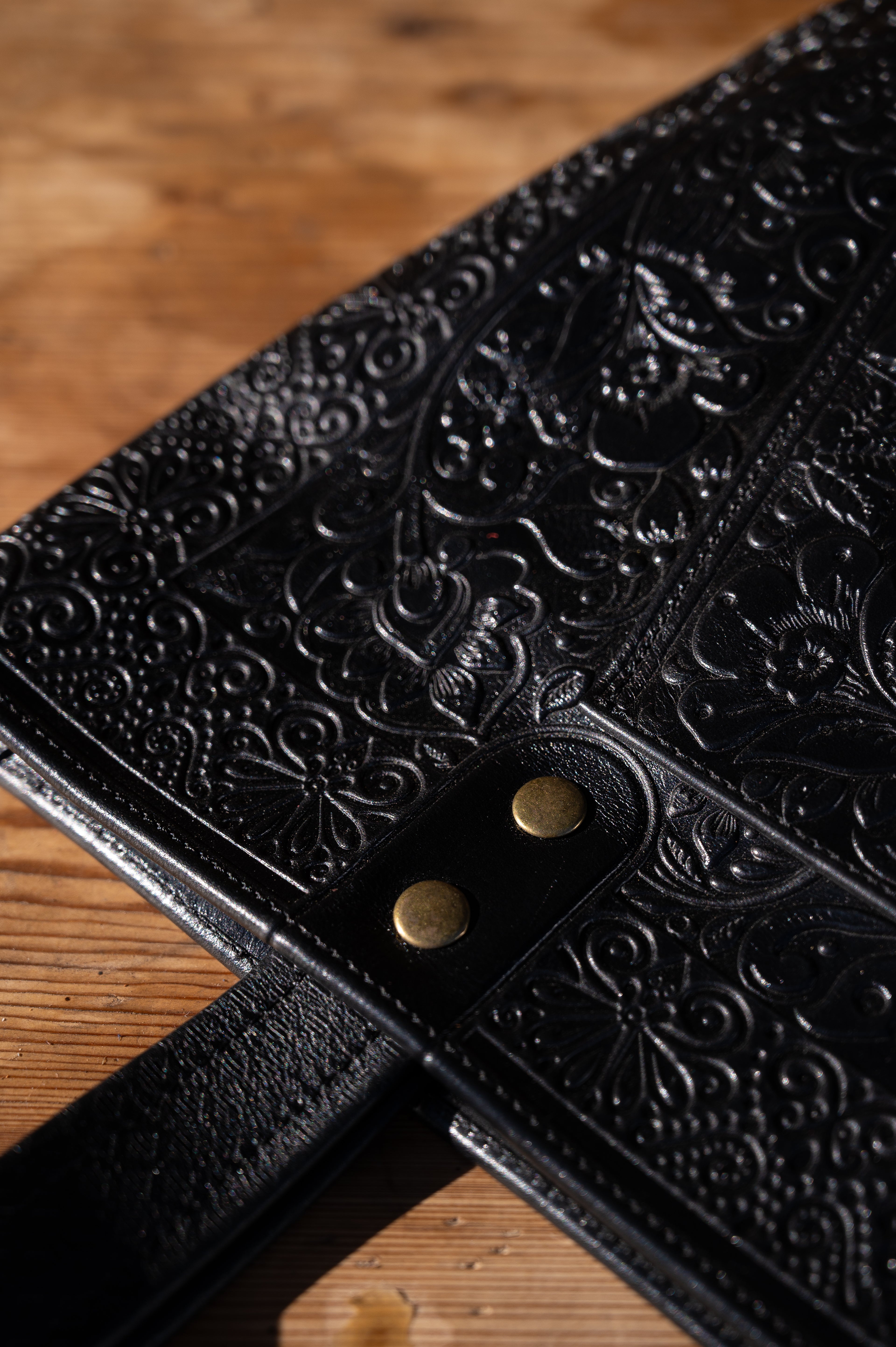 Leather bag “Flower Shopper”