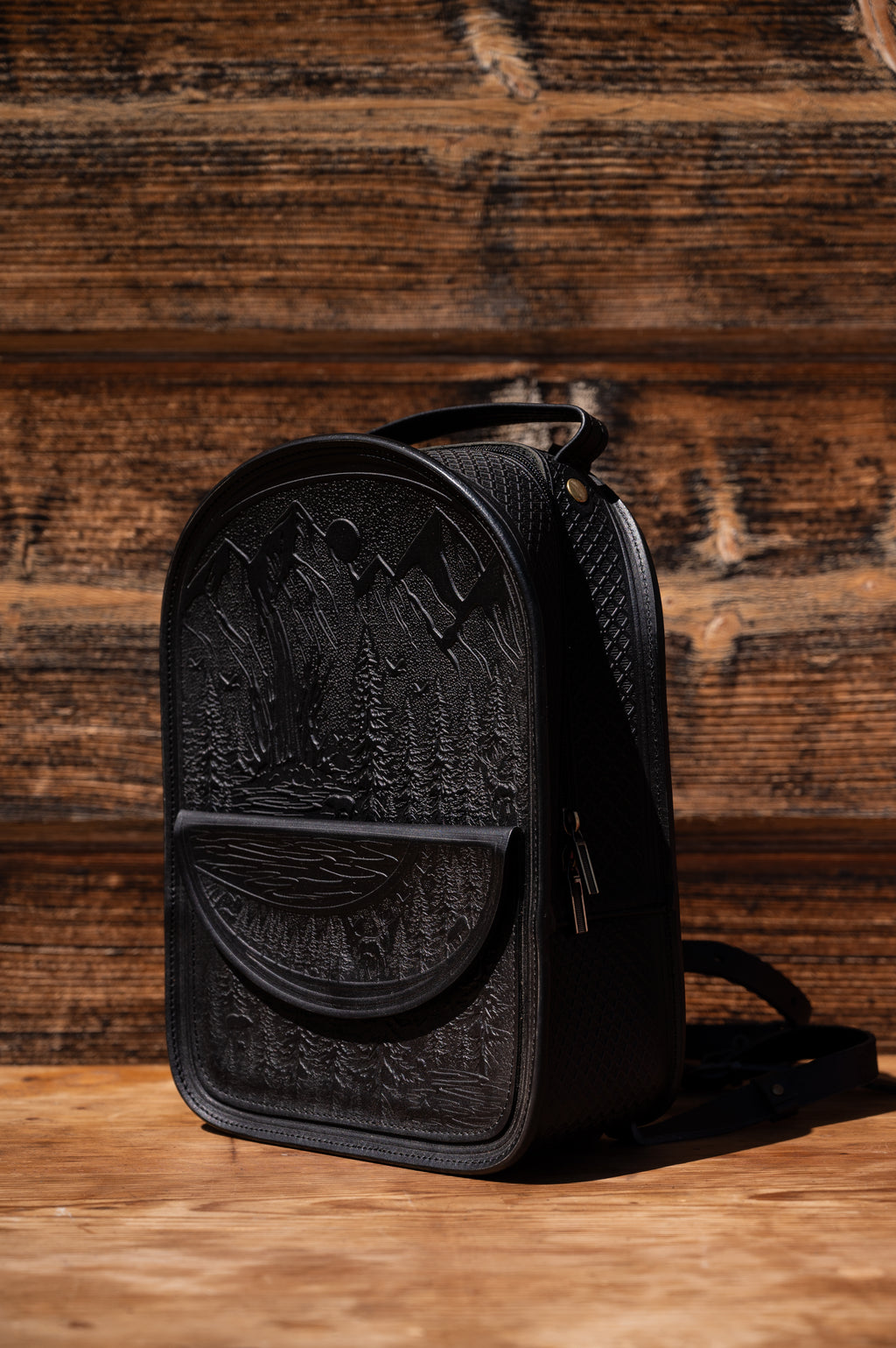 Leather backpack “Landscape”