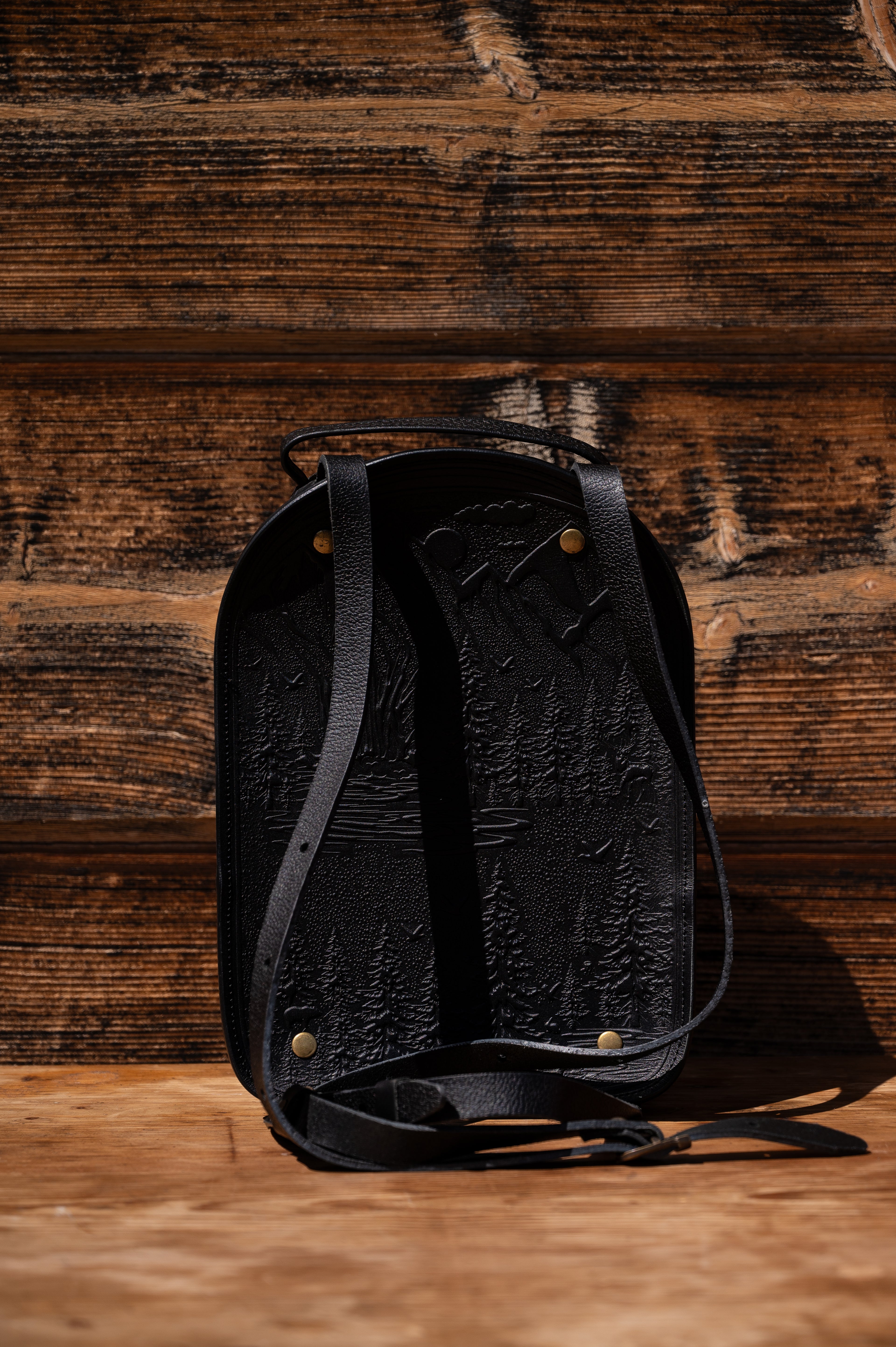 Leather backpack “Landscape”